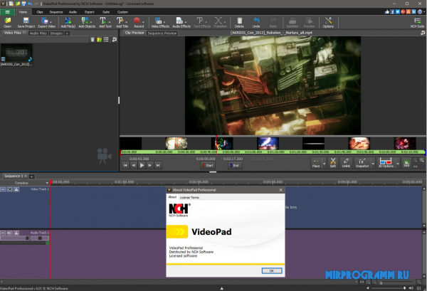 VideoPad Video Editor русская версия